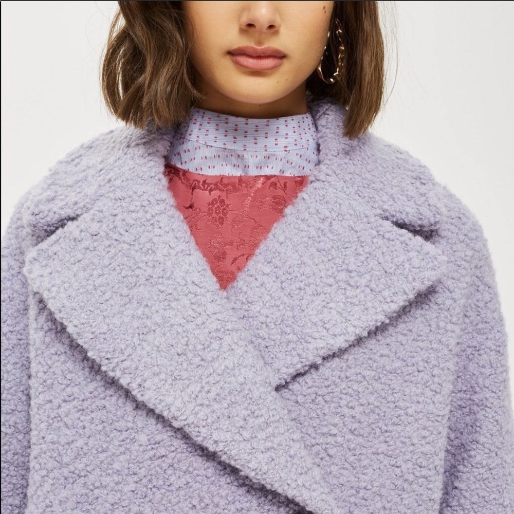 *HOST PICK*NWOT LAVENDER ALICIA BOUCLE SLOUCH COAT - Picture 4 of 8